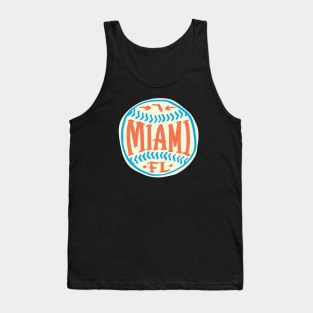 Miami Florida Hand Drawn Typography Baseball T-Shirt Tank Top